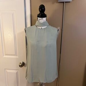 Theory Women's Silk Shell Top -Sage Green L